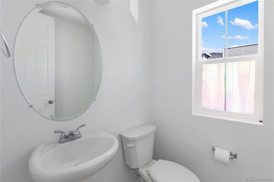 Main level powder room