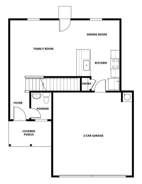 2D floor plan layout of this home in Colson Ranch, Jarrell, TX (Image 4).