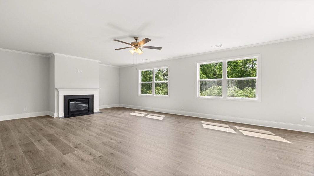 Representative unfurnished interior of a home built from the GRAYSON by D.R. Horton in Butner Estates, South Fulton (Image 24).