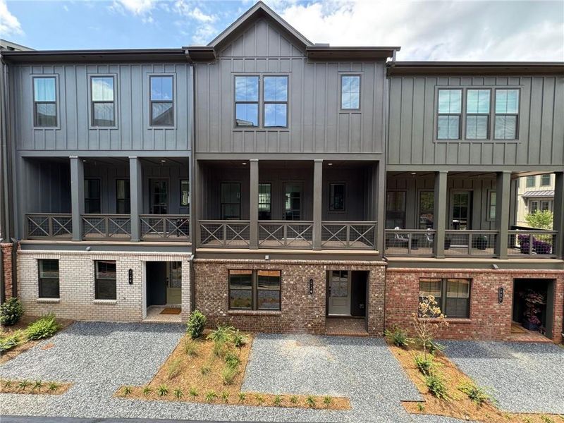 Front exterior of a new home in , Alpharetta, GA, highlighting curb appeal (Image 13). Front exterior of a new home in , Alpharetta, GA, highlighting curb appeal (Image 13).