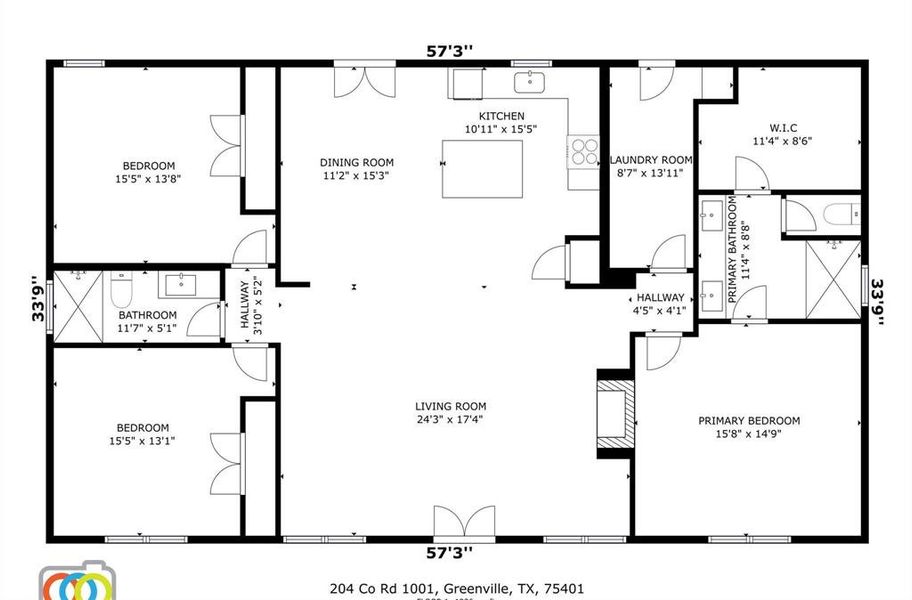 2D floor plan layout of this home in , Greenville, TX (Image 4). 2D floor plan layout of this home in , Greenville, TX (Image 4).