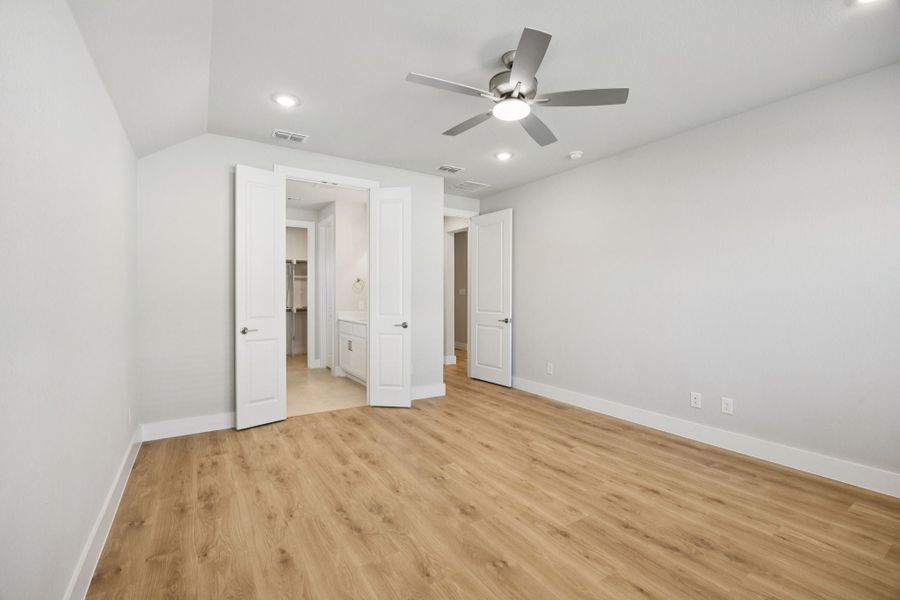 Representative unfurnished interior of a home built from the Adolphus by Centre Living Homes in Painted Tree Woodland West, McKinney (Image 29).