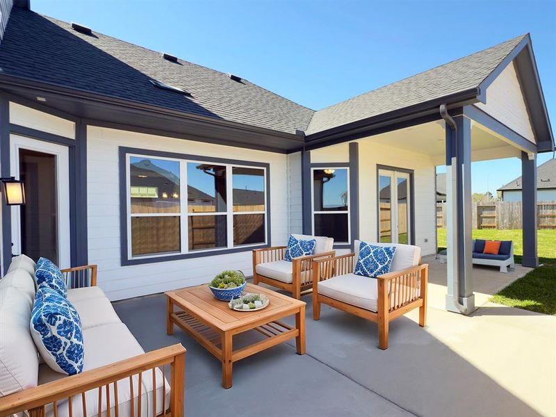 Relax in your beautiful side courtyard with friends and neighbors.