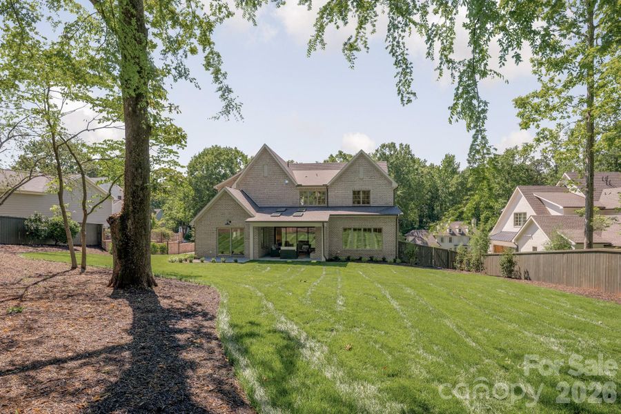 Large backyard