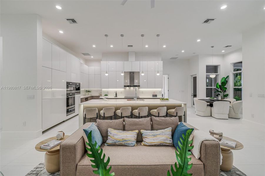 Furnished interior view inside a new home in , Biscayne Park (Image 45).