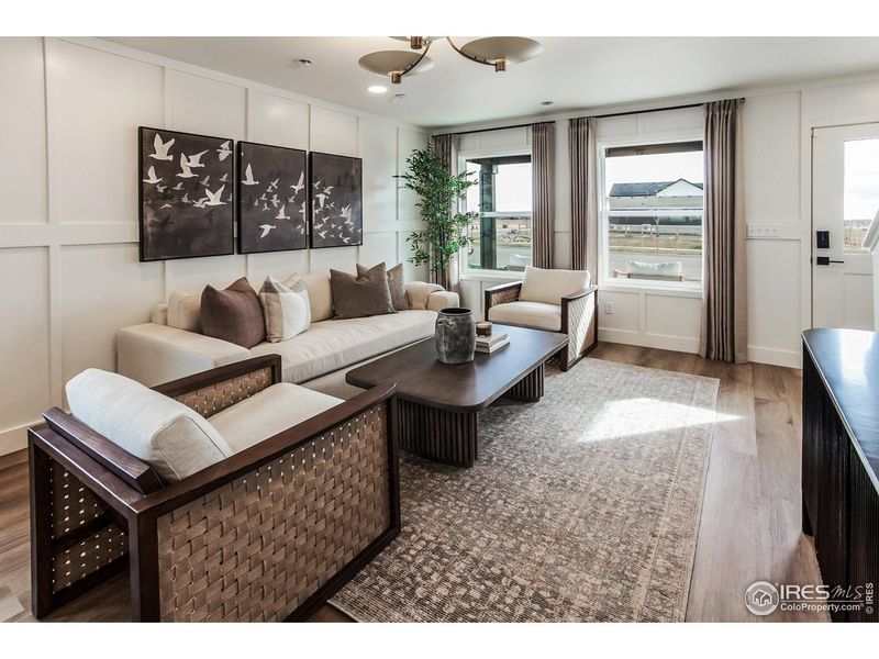 Furnished interior view inside a new home in Prairie Song Story Collection - Single Family Homes, Windsor (Image 6).