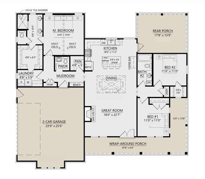 2D floor plan layout of this home in , Paradise, TX (Image 3).