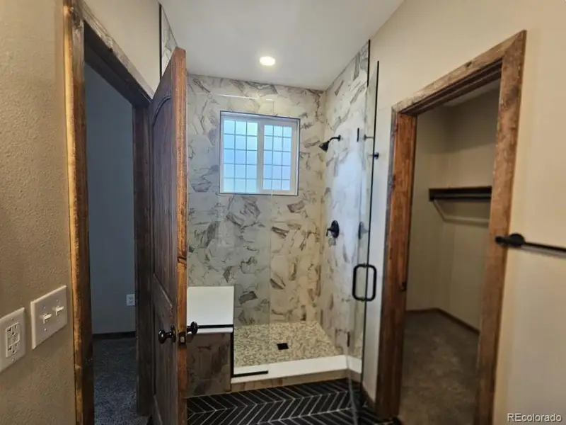 Shower Niche Recessed Wall Shelf & Frosted Glass Privacy Window