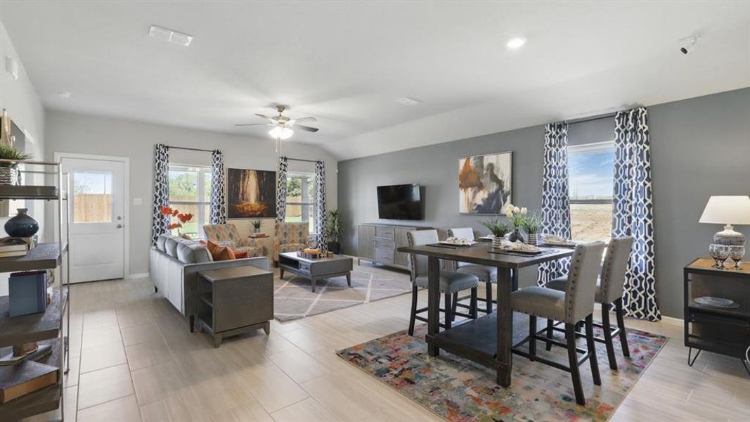 Furnished interior view inside a new home in Lonestar at Liberty Trails, Fort Worth (Image 18).
