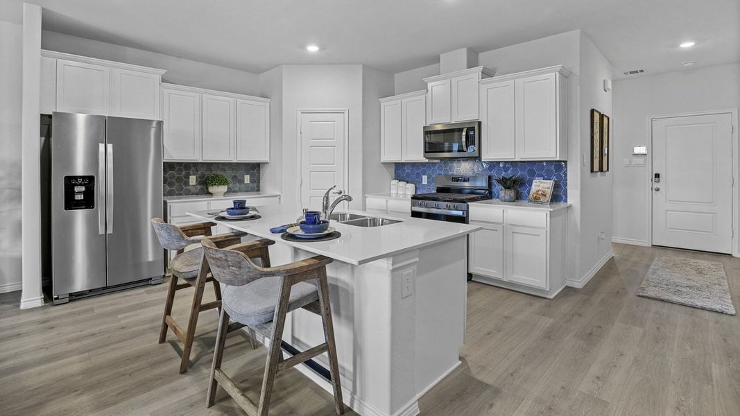 Furnished interior view inside a new home in Fireside by the Lake, Garland (Image 5).