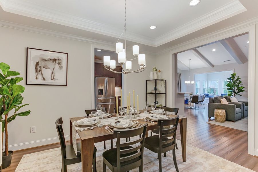 Representative furnished interior of a home built from the Ashton by Keystone Homes NC in Weybridge, Burlington (Image 11).