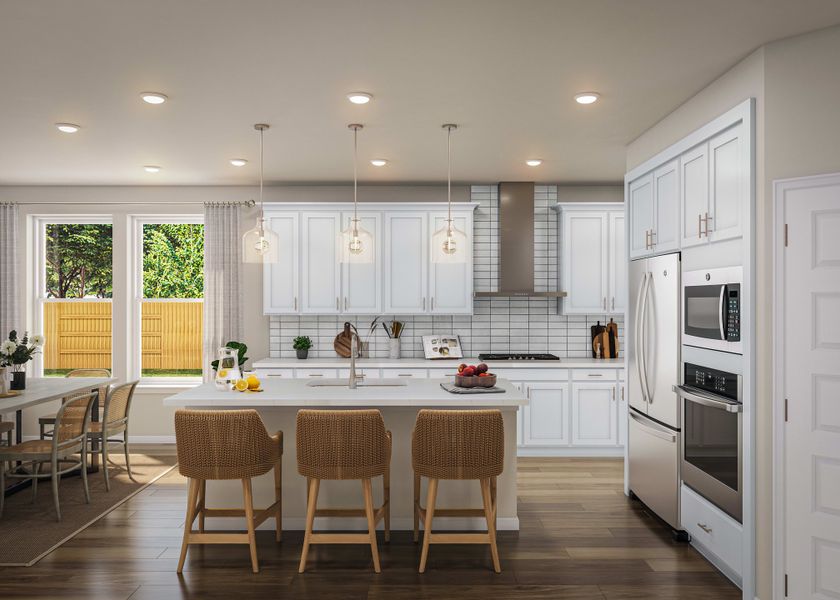 Representative furnished interior of a home built from the Spyglass by Tri Pointe Homes in Flora, Hutto (Image 9).