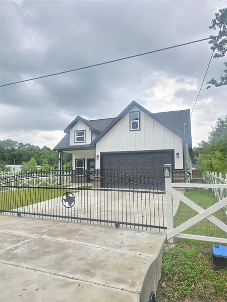 Front exterior of a new home in , Splendora, TX, highlighting curb appeal (Image 15).