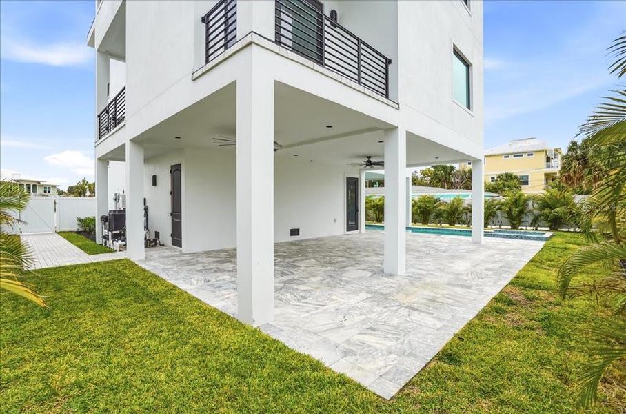 Exterior details and patio area of a home in , Englewood (Image 41).