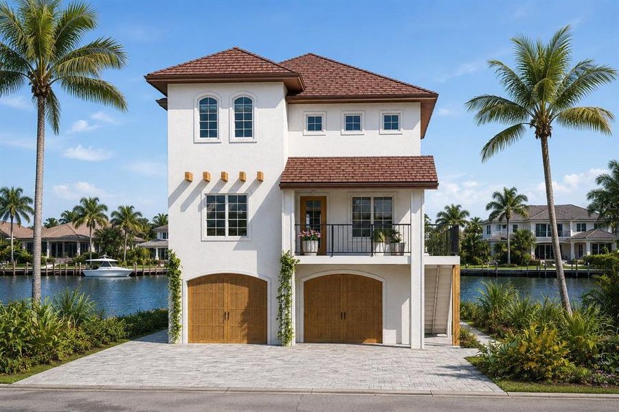 Front exterior of a new home in , Tampa, FL, highlighting curb appeal (Image 2). Front exterior of a new home in , Tampa, FL, highlighting curb appeal (Image 2).