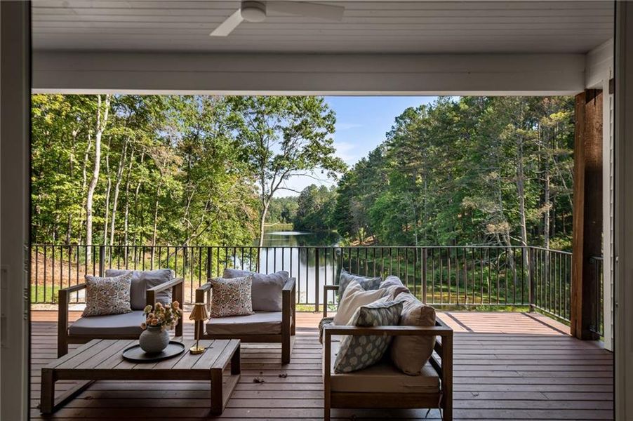Exterior details and patio area of a home in , Ellijay (Image 38).