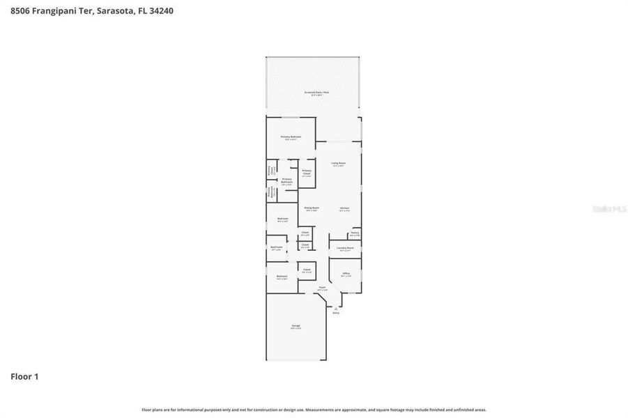 2D floor plan layout of this home in , Sarasota, FL (Image 5).