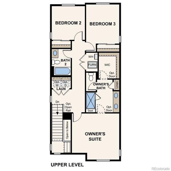 2D floor plan layout of this home in The Boulevard I Collection at Windler, Aurora, CO (Image 3). 2D floor plan layout of this home in The Boulevard I Collection at Windler, Aurora, CO (Image 3).