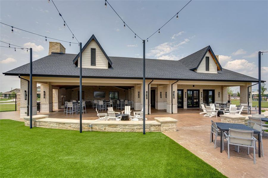 Club House and Amenity Center view 2 with Great Outdoor Living Features