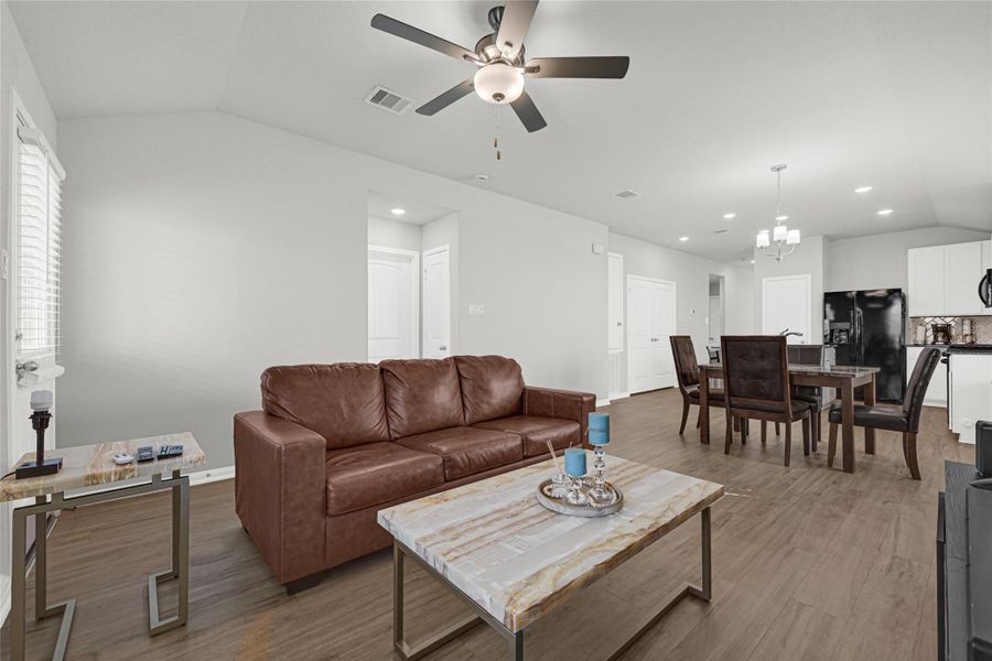 Furnished interior view inside a new home in Sandrock Station, Houston (Image 13). Furnished interior view inside a new home in Sandrock Station, Houston (Image 13).