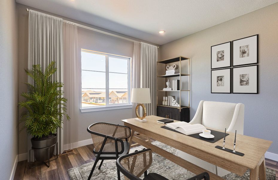 Furnished interior view inside a new home in Hilltop at Inspiration, Aurora (Image 5).