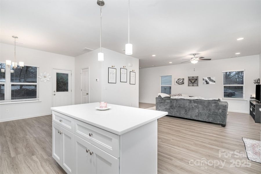 Open living, dining & kitchen Open living, dining & kitchen