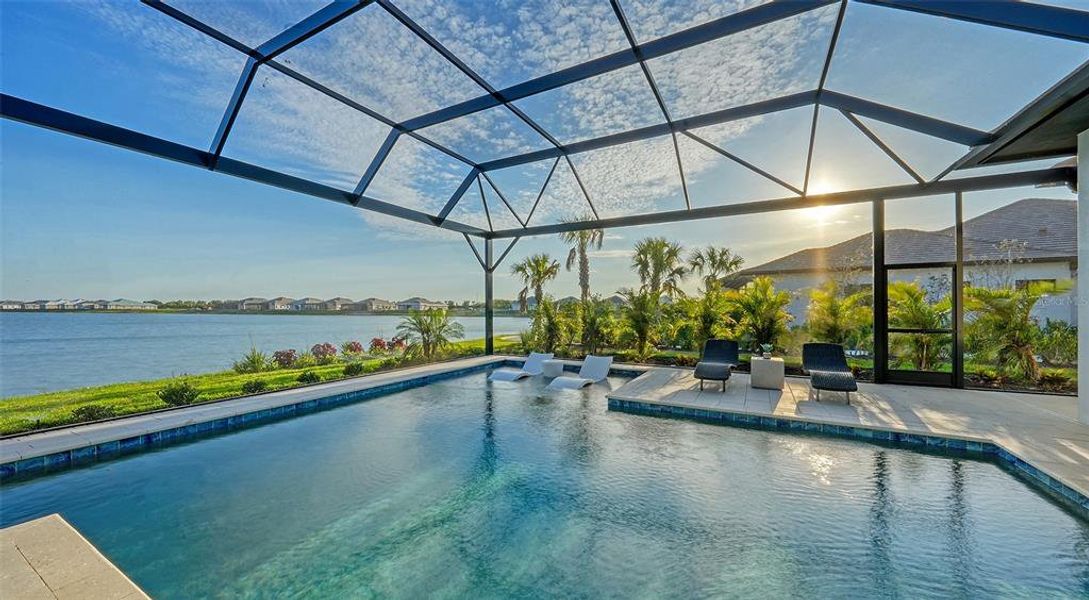 Exterior details and patio area of a home in Wild Blue at Waterside, Sarasota (Image 21).