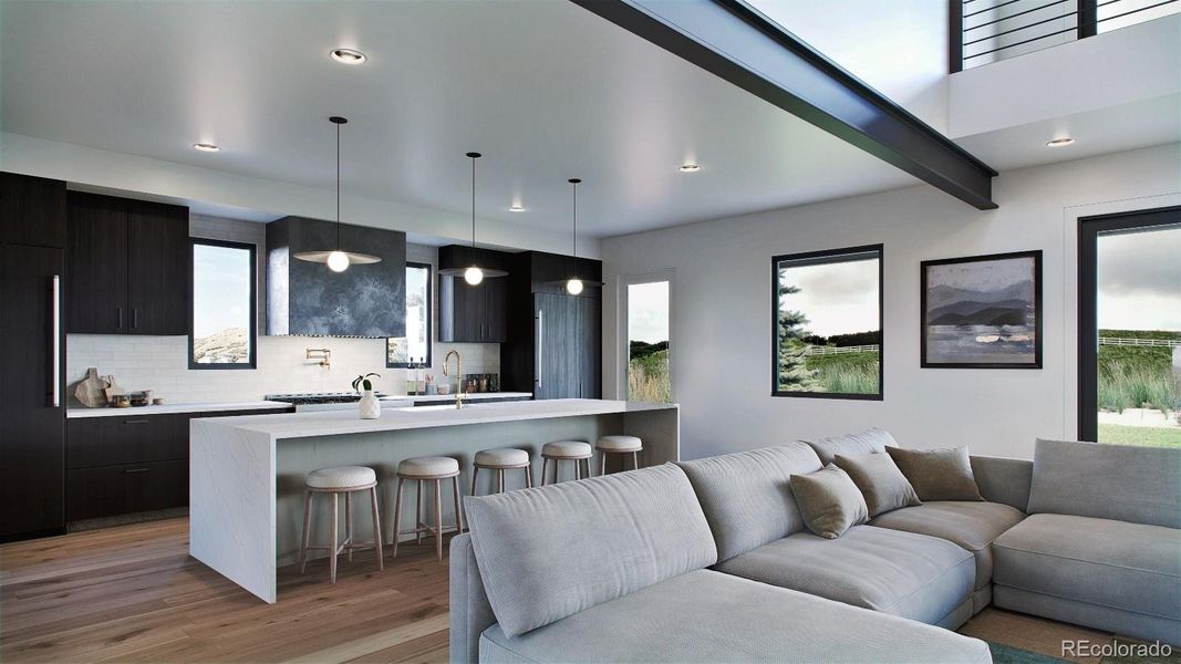 Furnished interior view inside a new home in , Golden (Image 14).