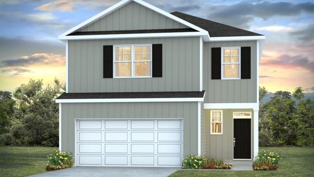 Representative exterior photo of a completed home built from the MANNING by D.R. Horton in Carolina Groves, Moncks Corner, SC (Image 2).