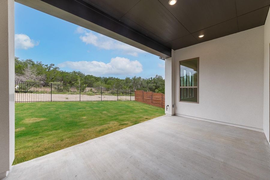 Exterior details and patio area of a home in Provence - 60', Austin (Image 3).