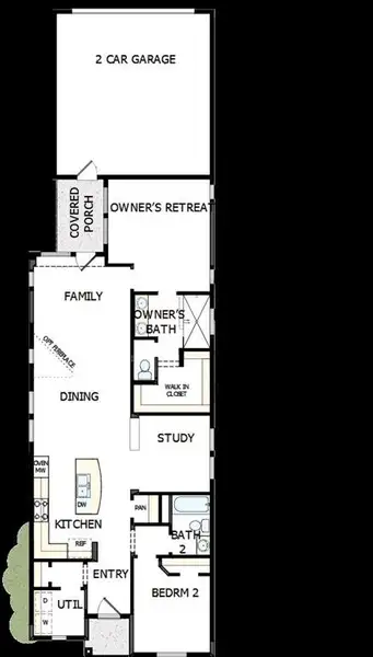 2D floor plan layout of this home in Talia – Cottage Series, Mesquite, TX (Image 3).
