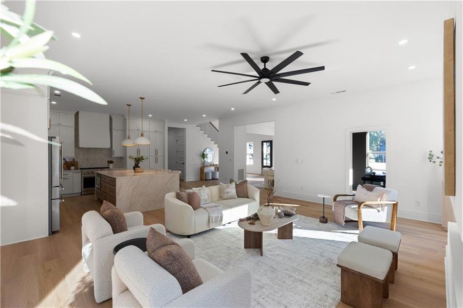 Furnished interior view inside a new home in , Atlanta (Image 9).