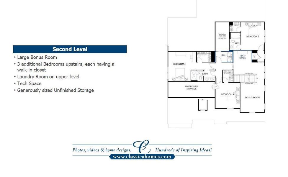 Floorplan Second Level
