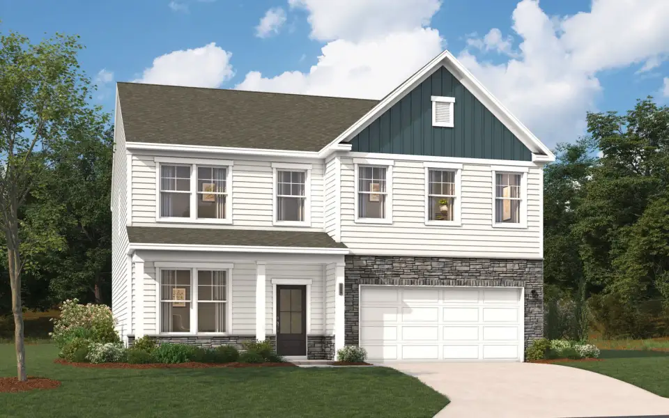 Representative exterior photo of a completed home built from the The Kershaw by Stanley Martin Homes in Croftside Single Family Homes, Powder Springs, GA (Image 95).