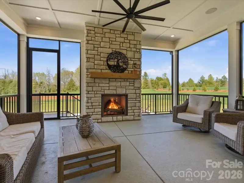 Exterior details and patio area of a home in Broadmoor at Marvin, Marvin (Image 3).