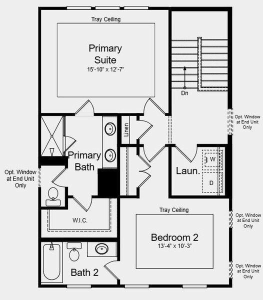 2D floor plan layout of this home in Rosewood Farm, Lawrenceville, GA (Image 6).