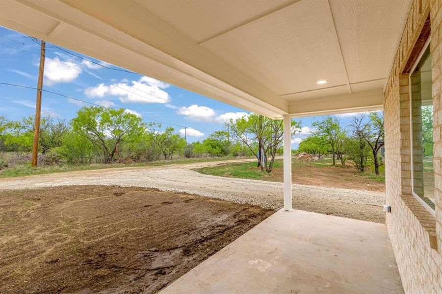 Exterior details and patio area of a home in , Baird (Image 26).