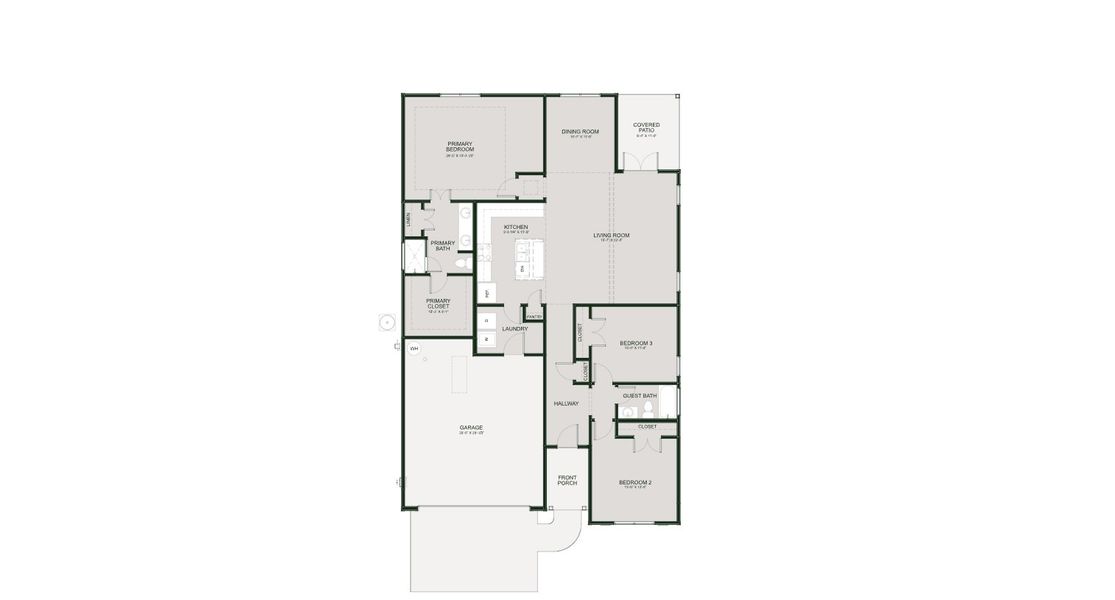 2D floor plan layout for the The Hunter by Greentech Homes LLC in The Thicket at Sedman Hills, Hixson, TN (Image 2). 2D floor plan layout for the The Hunter by Greentech Homes LLC in The Thicket at Sedman Hills, Hixson, TN (Image 2).