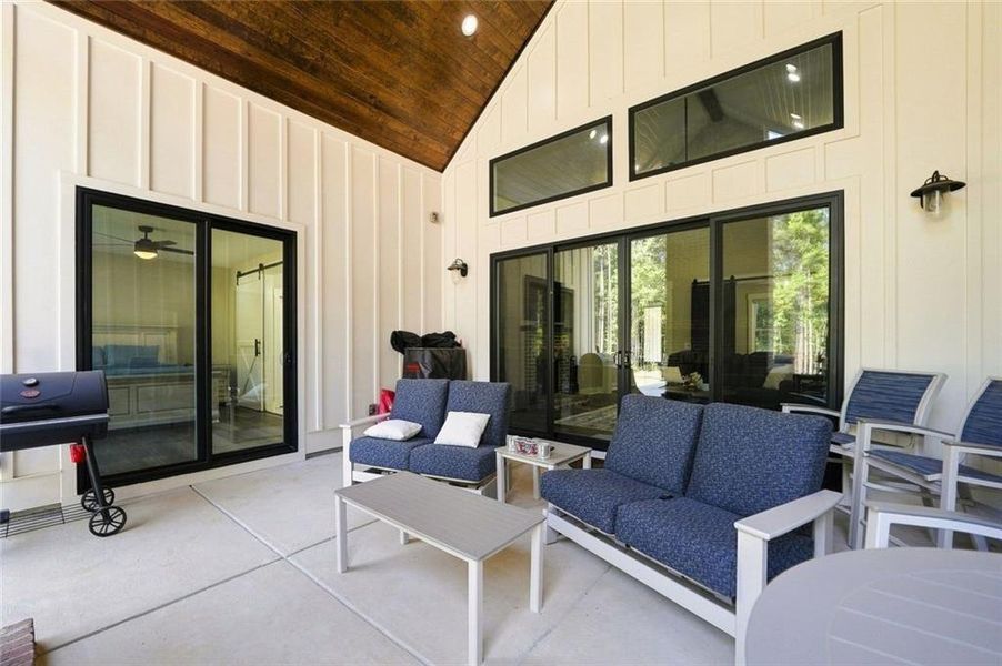 Exterior details and patio area of a home in , Canton (Image 30).