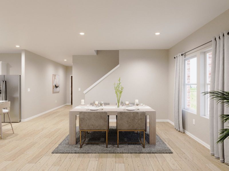 Enjoy dinners around the dining table Enjoy dinners around the dining table