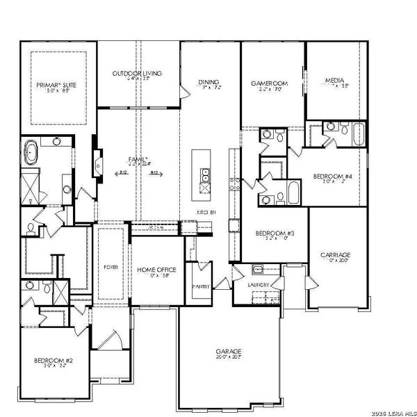 2D floor plan layout of this home in Shavano Highlands, San Antonio, TX (Image 3). 2D floor plan layout of this home in Shavano Highlands, San Antonio, TX (Image 3).