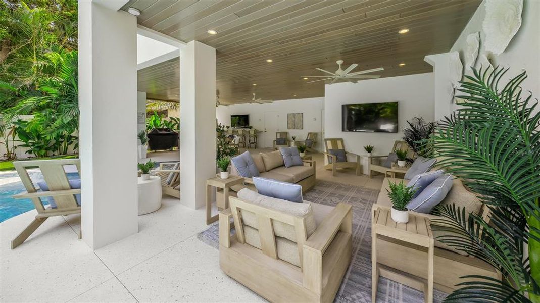 Exterior details and patio area of a home in , Sarasota (Image 25).