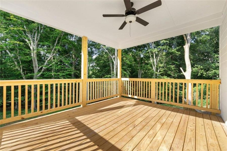 Exterior details and patio area of a home in Steeplechase, Hoschton (Image 20).