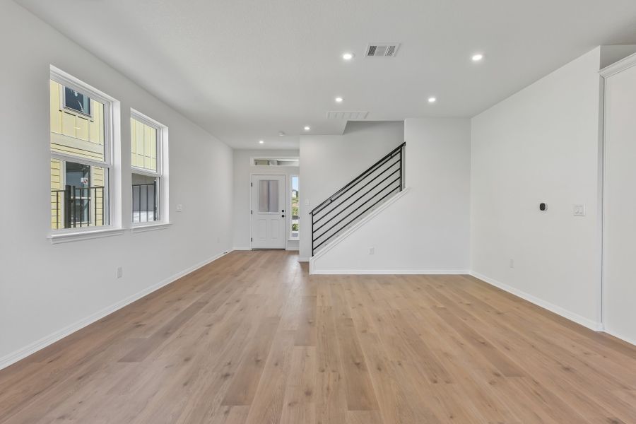 Spacious, unfurnished interior of a new home in Saddle Ridge at Wildhorse Ranch, Austin (Image 13). Spacious, unfurnished interior of a new home in Saddle Ridge at Wildhorse Ranch, Austin (Image 13).