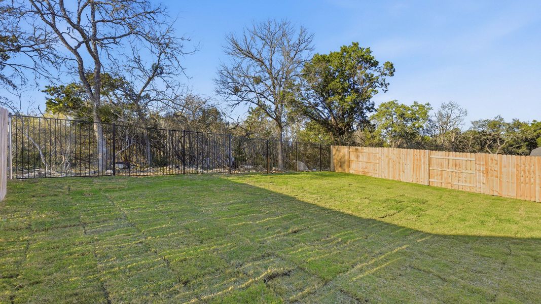 Exterior details and patio area of a home in Anthem, Kyle (Image 4).