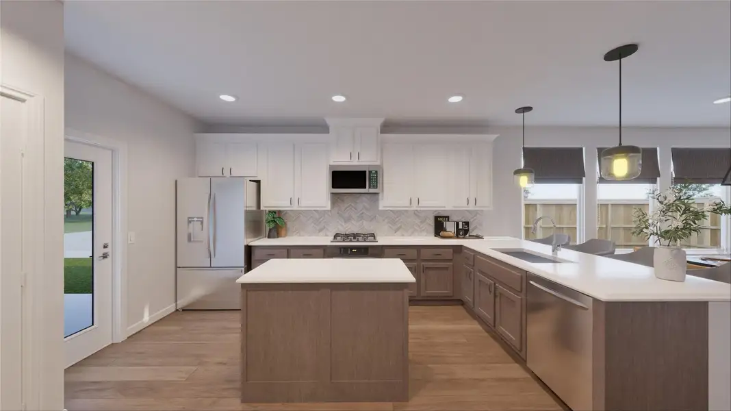 Furnished interior view inside a new home in The Porch at Du Pre, Buda (Image 6).