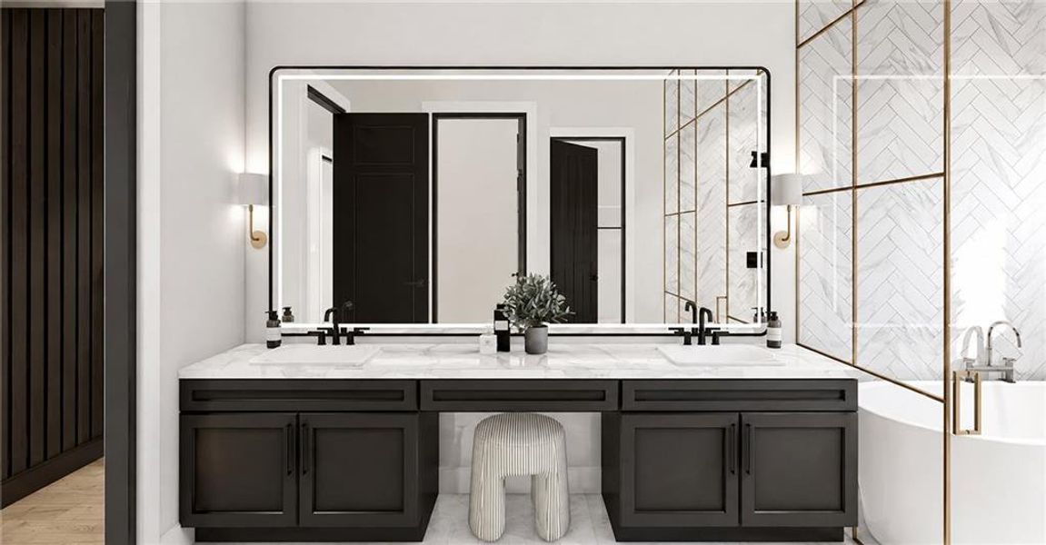 Furnished interior view inside a new home in , Atlanta (Image 4).