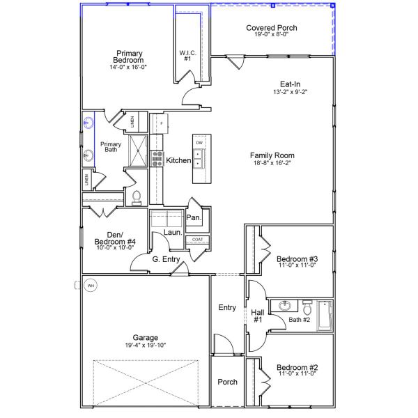 2D floor plan layout of this home in Jordan Grove, Conway, SC (Image 4).