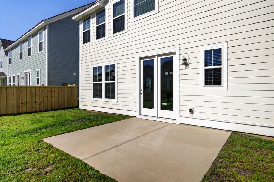 Exterior details and patio area of a home in High Point at Foxbank, Moncks Corner (Image 4). Exterior details and patio area of a home in High Point at Foxbank, Moncks Corner (Image 4).