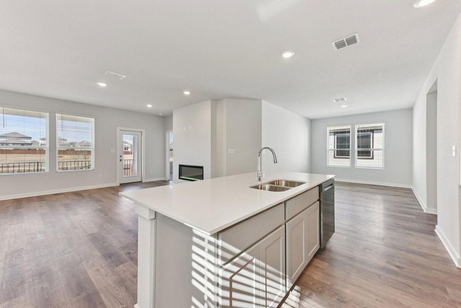 Furnished interior view inside a new home in Stallion Run, Buda (Image 9).